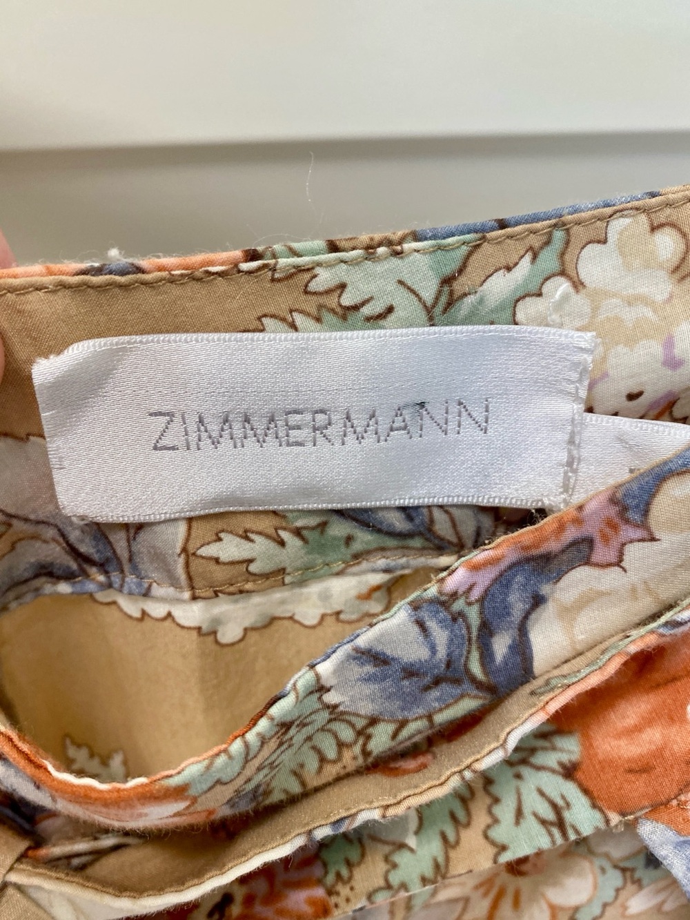 Zimmermann Corsair Floral Cotton Silk Tie Wrap Wide-Leg Pants Size US 6 - Picture 6 of 13
